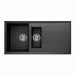 Reginox Tekno 1.5 Bowl Black Granite Composite Sink & Waste Kit and Vellamo Savu Mono Pull Out Kitchen Mixer