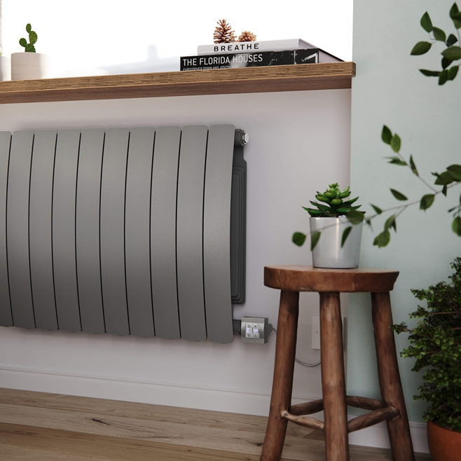 Terma Camber Aluminium Electric Horizontal Radiator with Heating Element - 575 x 800mm - 3 Colours