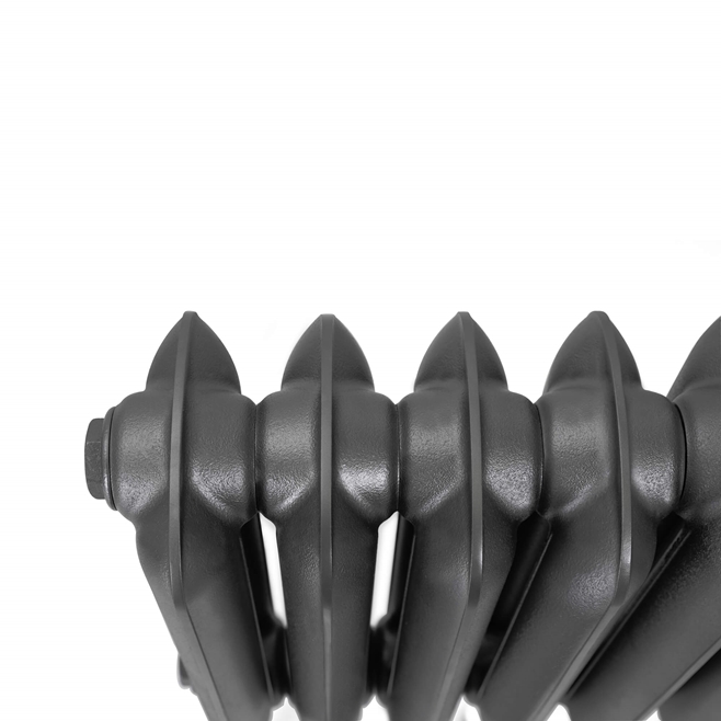 Terma Cast Iron Freestanding Raw Metal 2 Column Radiator - 3 Sizes