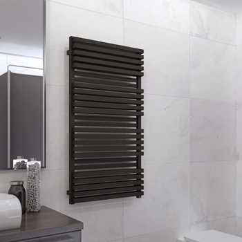 Terma Quadrus Bold One Electric Heated Towel Rail with Heating Element - Metallic Black
