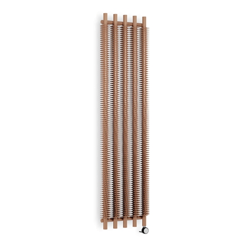 Terma Ribbon V Electric Vertical Radiator with Heating Element - Bright Copper - 1800 x 490mm