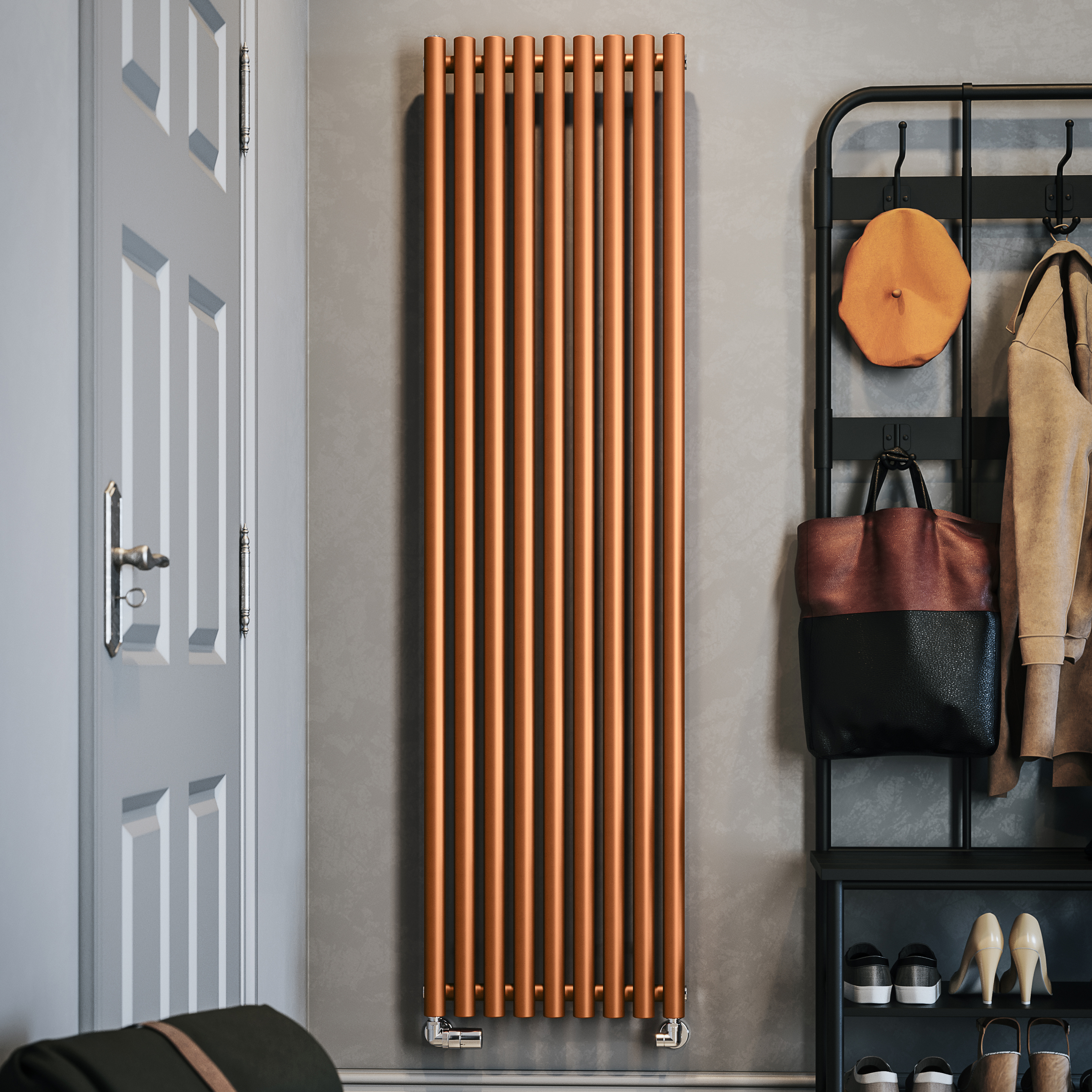 Terma Rolo Room Vertical or Horizontal Column Radiator - True Copper - 1800 x 480mm