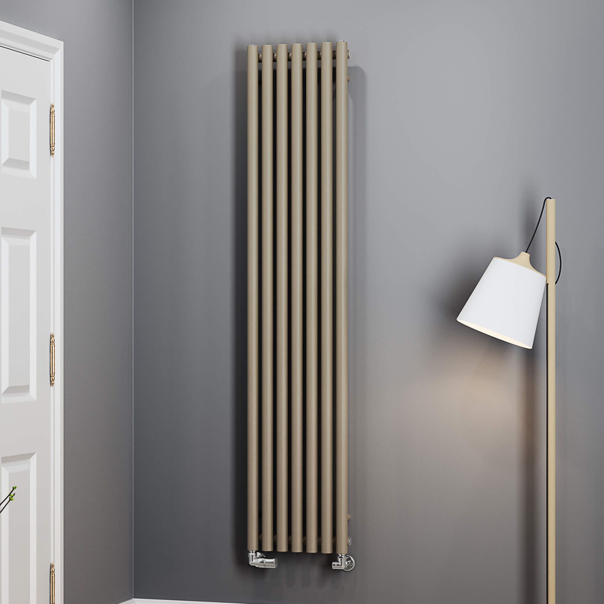 Terma Rolo Room Vertical or Horizontal Column Radiator - Quartz Mocha - 1800 x 370mm