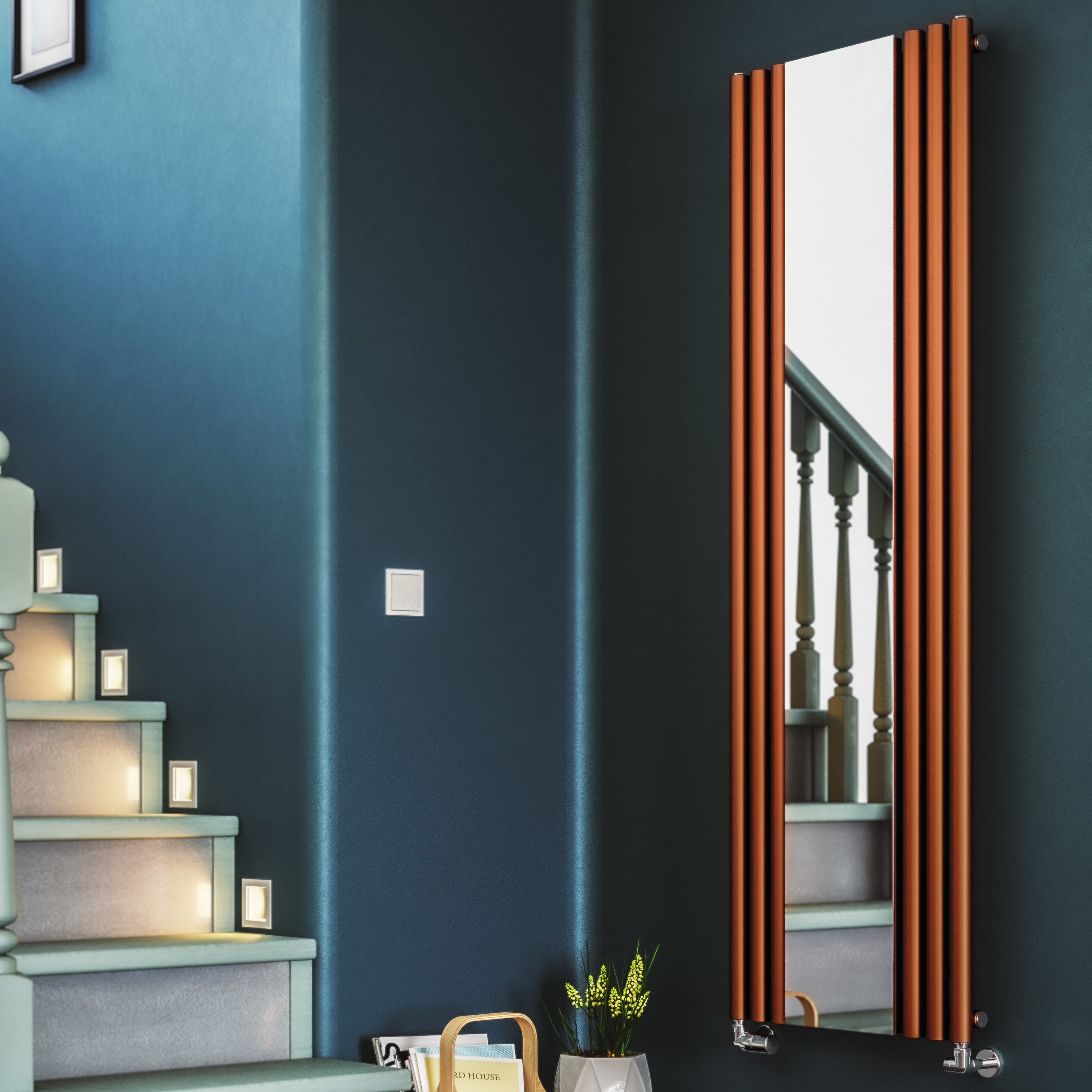 Terma Rolo Vertical Column Mirror Radiator - True Copper - 1800 x 590mm