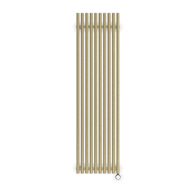 Terma Tune Electric Vertical Radiator with Heating Element - 1800 x 490mm - Brushed Brass