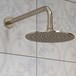 The Tap Factory Vibrance Brushed Nickel WRAS Approved Concealed Thermostatic Shower Valve with Fixed Shower Head and Shower Handset