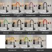 The Tap Factory Vibrance Tube Matt Black Mono Pull Out Kitchen Mixer Tap with Ghost White Spout
