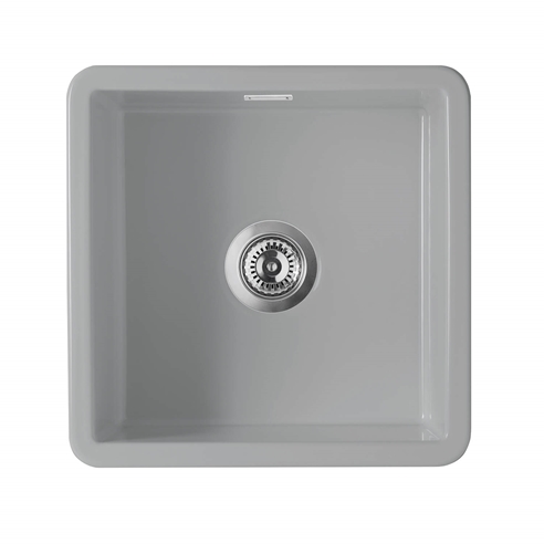 Thomas Denby Metro 1 Bowl Inset or Undermount Ceramic Kitchen Sink - 460 x 460mm