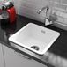 Thomas Denby Metro 1 Bowl Inset or Undermount Ceramic Kitchen Sink - 460 x 460mm