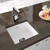 Thomas Denby Metro 1 Bowl Inset or Undermount Gloss White Ceramic Kitchen Sink - 460 x 460mm