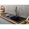 Thomas Denby Melody Pro 1.5 Bowl Ceramic Kitchen Sink & Presto Automatic Waste with Reversible Drainer - 1000 x 510mm