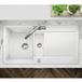 Thomas Denby Melody Pro 1.5 Bowl Ceramic Kitchen Sink & Presto Automatic Waste with Reversible Drainer - 1000 x 510mm