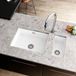 Thomas Denby Metro Large 1 Bowl Inset or Undermount Gloss White Ceramic Kitchen Sink - 595 x 460mm