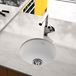 Thomas Denby Metro Round 1 Bowl Inset or Undermount Gloss White Ceramic Kitchen Sink - 445 x 445mm