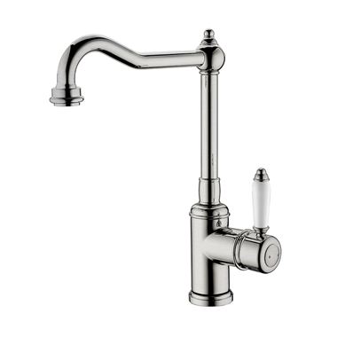 Clearwater Tiberius Single Lever Traditional Mono Kitchen Mixer - Brushed Nickel