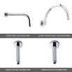Butler & Rose Victoria 195mm Traditional Fixed Apron Shower Head & Shower Arm