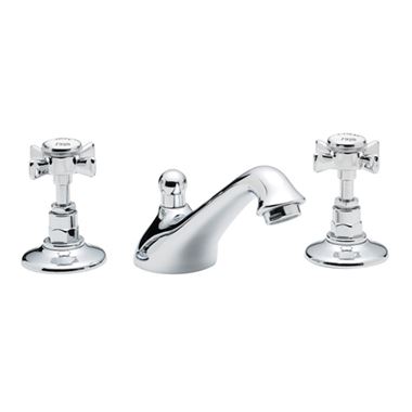Tre Mercati Imperial 3 Hole Basin Mixer With Pop Up Waste - Chrome