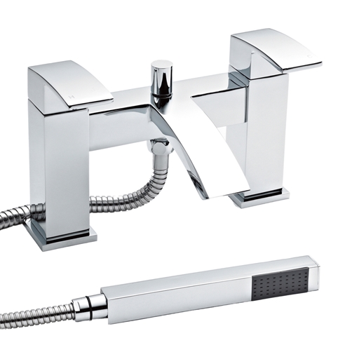 nuie Sinclair Waterfall Bath Mixer Tap with Shower Kit