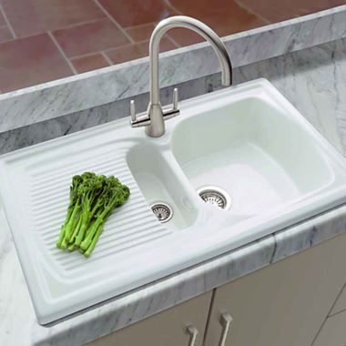 Clearwater Tutti Twin Lever Mono Sink Mixer with Swivel Spout - Brushed Nickel