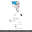 Harbour Icon 1100mm Left Hand Combination Bathroom Toilet & Sink Unit - Graphite Grey