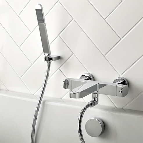 Vado Life Wall Mounted Exposed Bath Shower Mixer with Kit