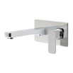 Vado Phase Wall Mounted 2 Hole Basin Mixer with Rectangular Backplate