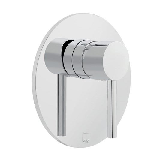 Vado Zoo Wall Mounted Single Lever Concealed Manual Shower Valve - Round Plate