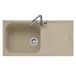 Caple Veis 1 Bowl Desert Sand Granite Composite Kitchen Sink & Waste Kit with Reversible Drainer - 1000 x 500mm