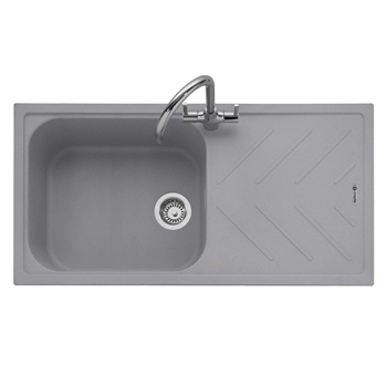 Caple Veis 1 Bowl Granite Composite Kitchen Sink & Waste Kit with Reversible Drainer - 1000 x 500mm