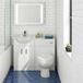 Vellamo Alpine 1050mm 2 Door Furniture Suite with Back to Wall Toilet & Concealed Cistern - Gloss White