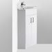Vellamo Alpine 2 Door Corner Cabinet Vanity Unit & Ceramic Basin - Gloss White