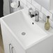 Vellamo Aspire 1000mm 2 Door Combination Polymarble Basin & Toilet (530mm Projection) Unit - Gloss Grey