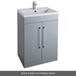 Vellamo Aspire 600mm Floorstanding 2 Door Vanity Unit & Basin - Gloss Grey
