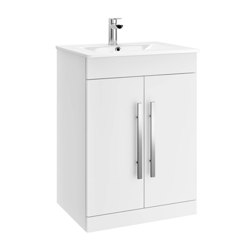 Vellamo Aspire 1100mm 2 Door Combination Basin & Toilet Unit - Gloss White