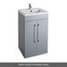 Vellamo Aspire 500mm Floorstanding 2 Door Vanity Unit & Polymarble Basin - Gloss Grey