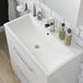 Vellamo Aspire 800mm Floorstanding 2 Drawer Vanity Unit & Basin - Gloss White