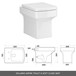 Vellamo Aspire 1100mm 2 Door Combination Basin & Toilet Unit with Matt Black Handles & Overflow Cover - Gloss White
