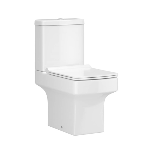 Vellamo Aspire Square Close Coupled Toilet & Soft Close Seat