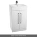 Vellamo Aspire 1000mm 2 Door Combination Thin Ceramic Basin & Toilet (525mm Projection) Unit & Concealed Cistern - Gloss White