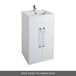 Vellamo Aspire 1000mm 2 Door Combination Polymarble Basin & Toilet (520mm Projection) Unit - Gloss White