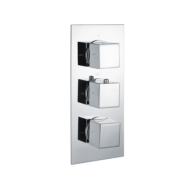 Vellamo Blox 3 Outlet Concealed Thermostatic Shower Valve