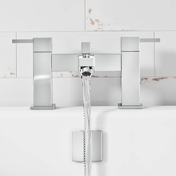 Vellamo Blox Bath Shower Mixer with Shower Kit