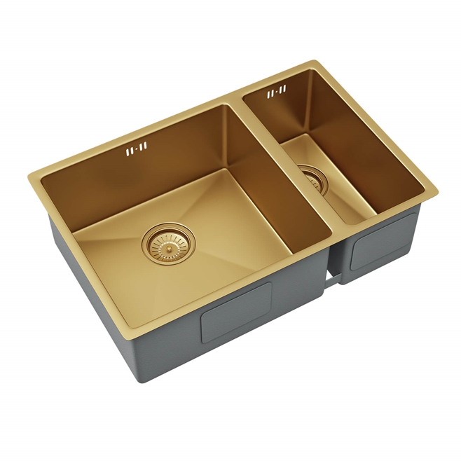Vellamo Designer 1.5 Bowl Inset/Undermount Stainless Steel Kitchen Sink & Waste - 670 x 440mm
