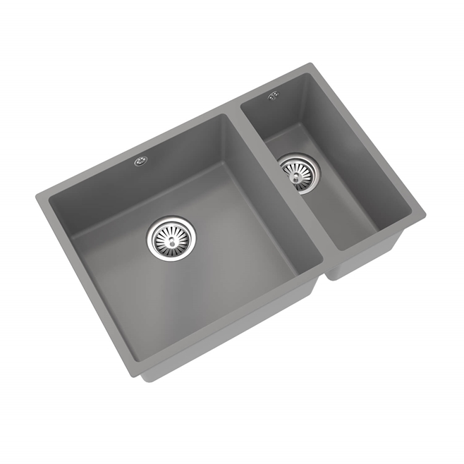 Vellamo Designer 1.5 Bowl Comite Composite Undermount Kitchen Sink & Waste - 670 x 440mm