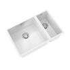 Vellamo Designer 1.5 Bowl Matt White Comite Composite Undermount Kitchen Sink & Waste - 670 x 440mm