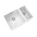 Vellamo Designer 1.5 Bowl Matt White Comite Composite Undermount Kitchen Sink & Waste - 670 x 440mm