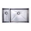 Vellamo Designer 1.5 Bowl Undermount Stainless Steel Kitchen Sink & Waste Kit - 800 x 440mm