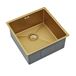 Vellamo Designer Single Bowl Inset/Undermount Brushed Gold Stainless Steel Kitchen Sink & Waste - 440 x 440mm