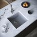 Vellamo Designer 1 Bowl Matt Grey Comite Composite Inset/Undermount Kitchen Sink & Waste - 440 x 440mm