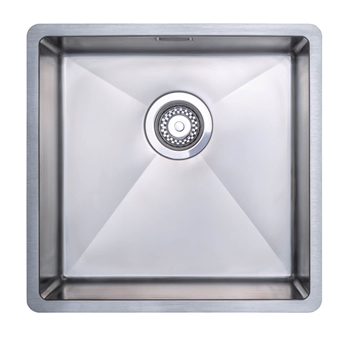 Vellamo Designer Single Bowl Inset/Undermount Stainless Steel Kitchen Sink & Waste Kit - 450 x 440mm